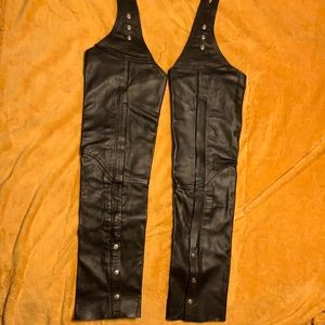 Leather chaps, Unik band, black, excellent condition